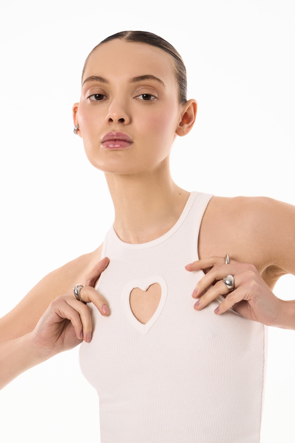 Top con diseño de corazón