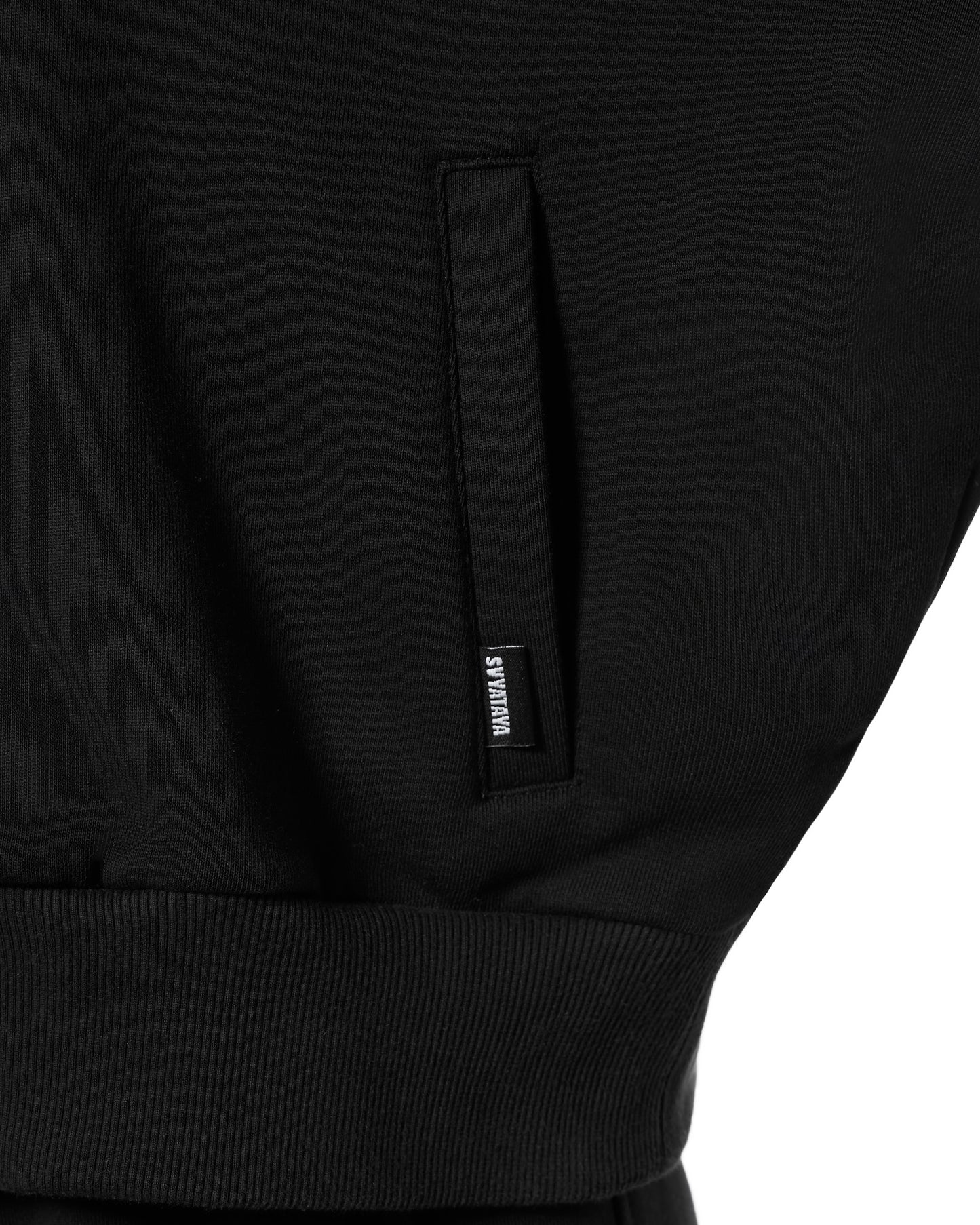 Sudadera con cremallera oversize negro
