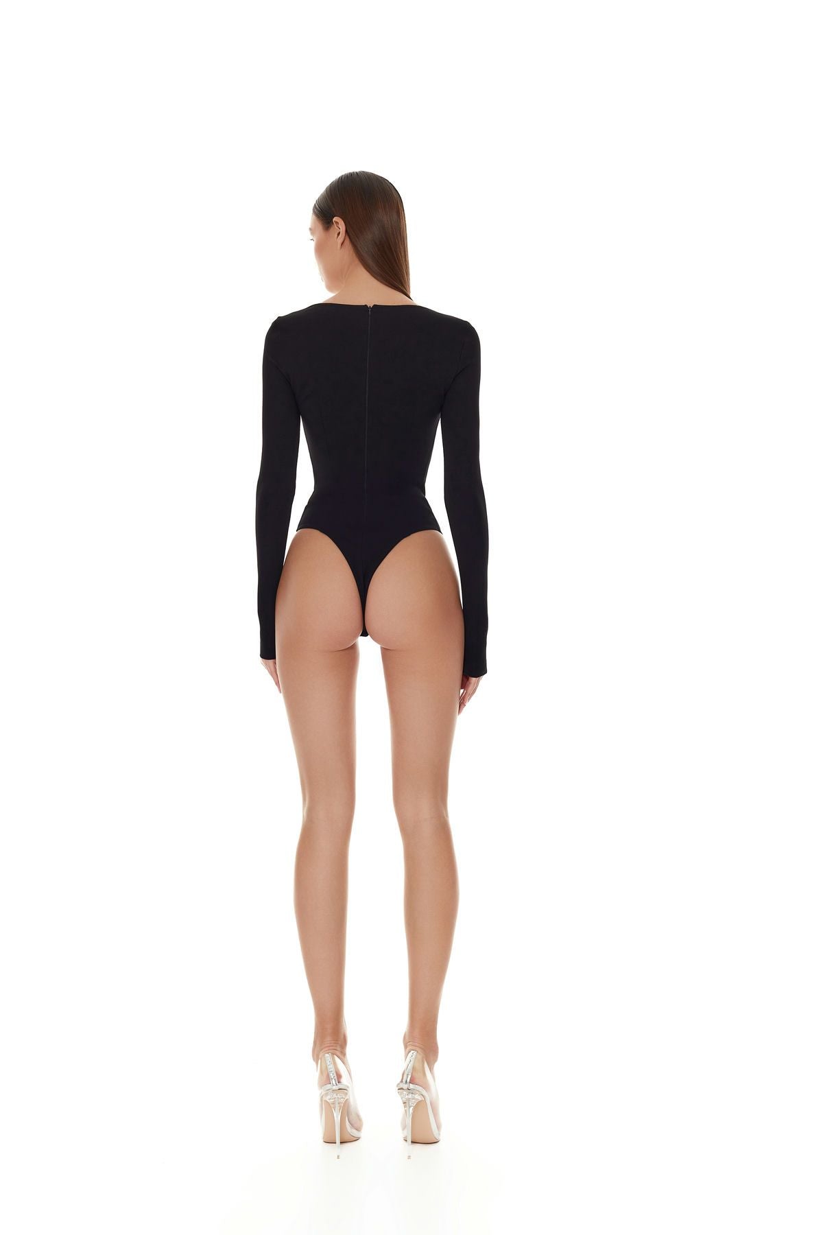 agradable al tacto Body con elemento cruzado, negro