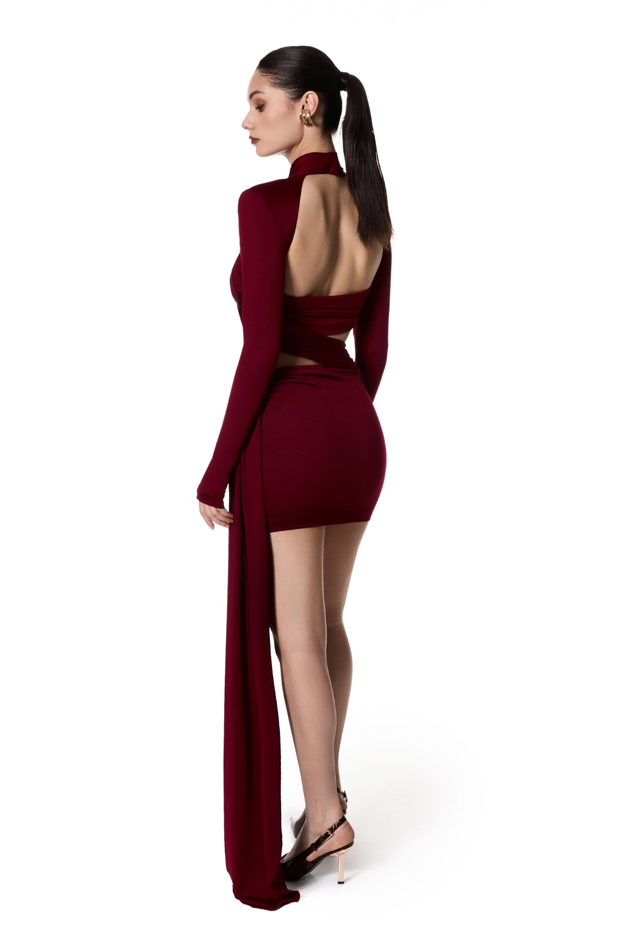 Vestido mini con drapeado