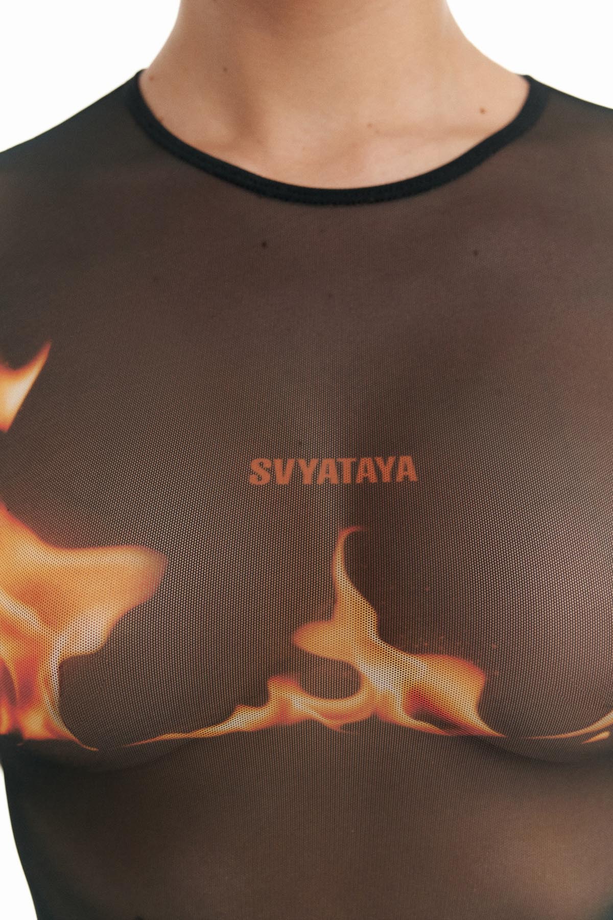 Mesh body with FIRE print